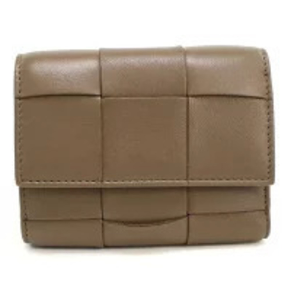 Bottega Veneta Tri fold Wallet Cassette Zipper Gray